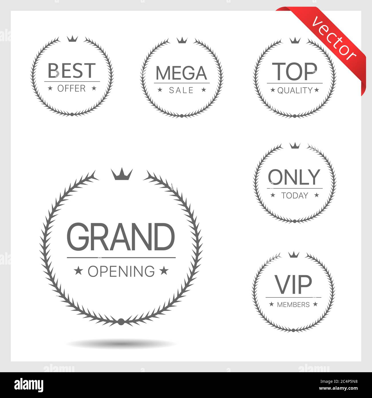 Laurel wreath icons Stock Vector