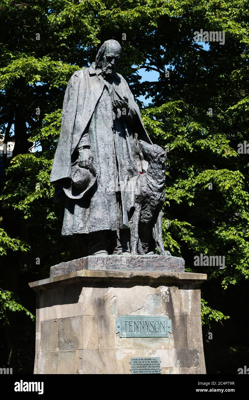 Tennyson Statue, Lincoln, UK Stock Photo