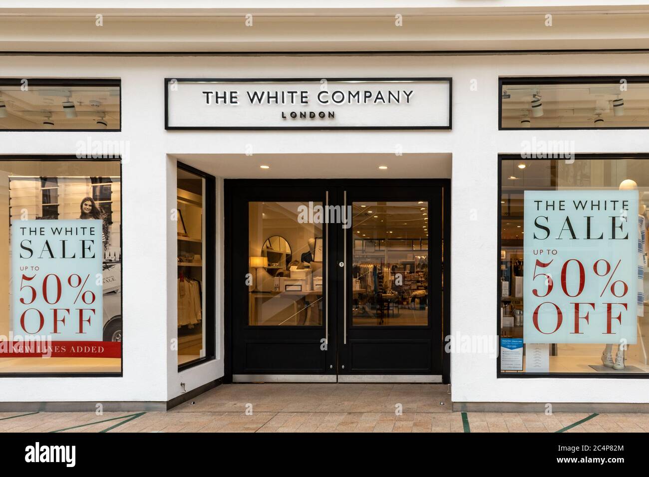 The White Company London department store front in Guildford, UK Stock Photo