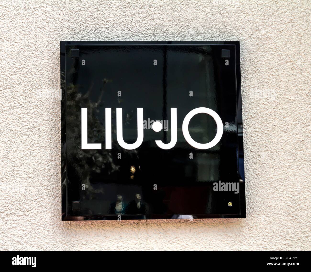 Ingolstadt, Germany : the shop window of Liu Jo for men, an Italian fashion brand of clothes, Bergamo, Italy Stock Photo