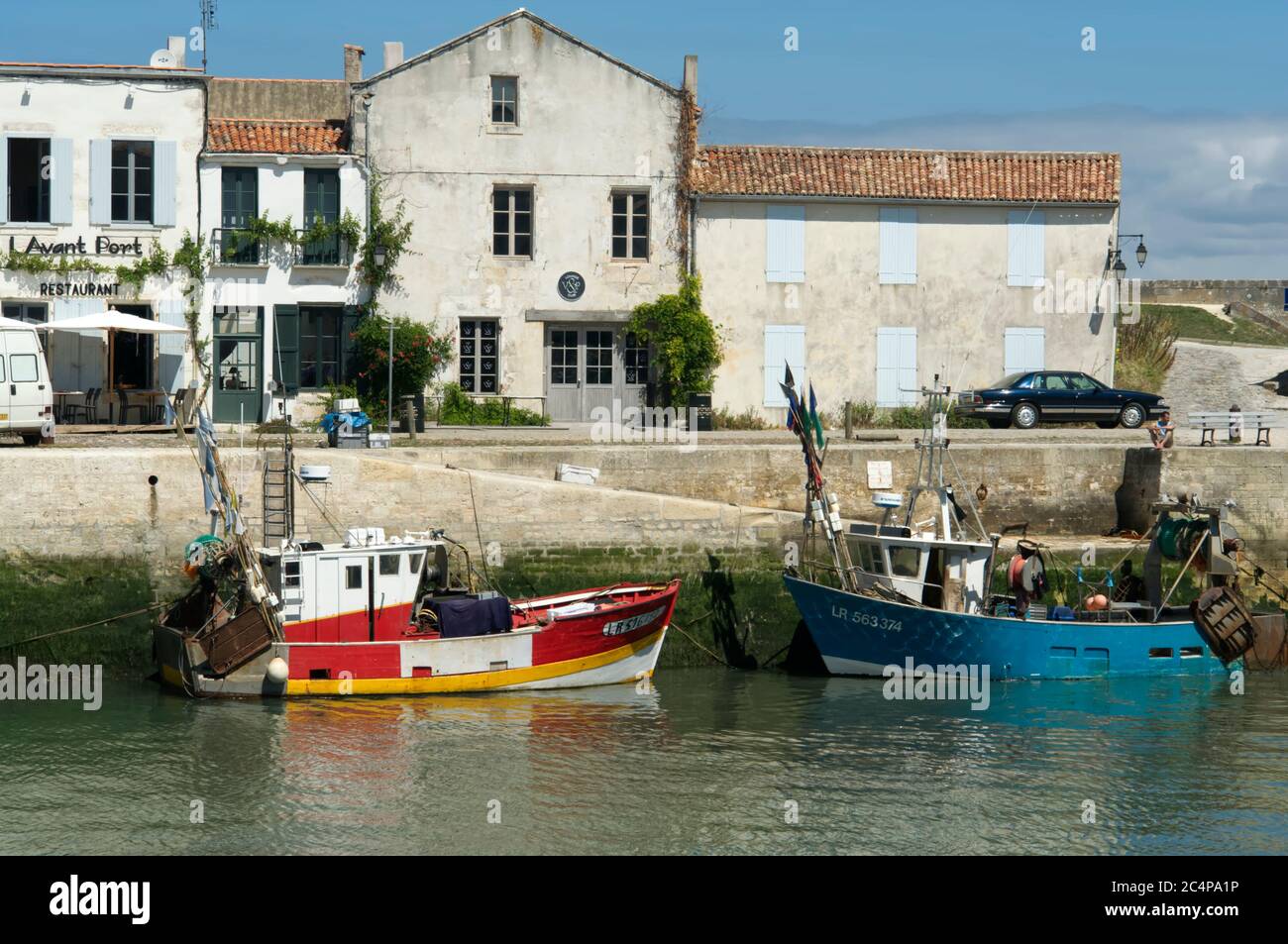 two French fishing boats in port at Saint-Martin-de-Ré,Ile de Ré,Charente-Maritime,France  Stock Photo - Alamy