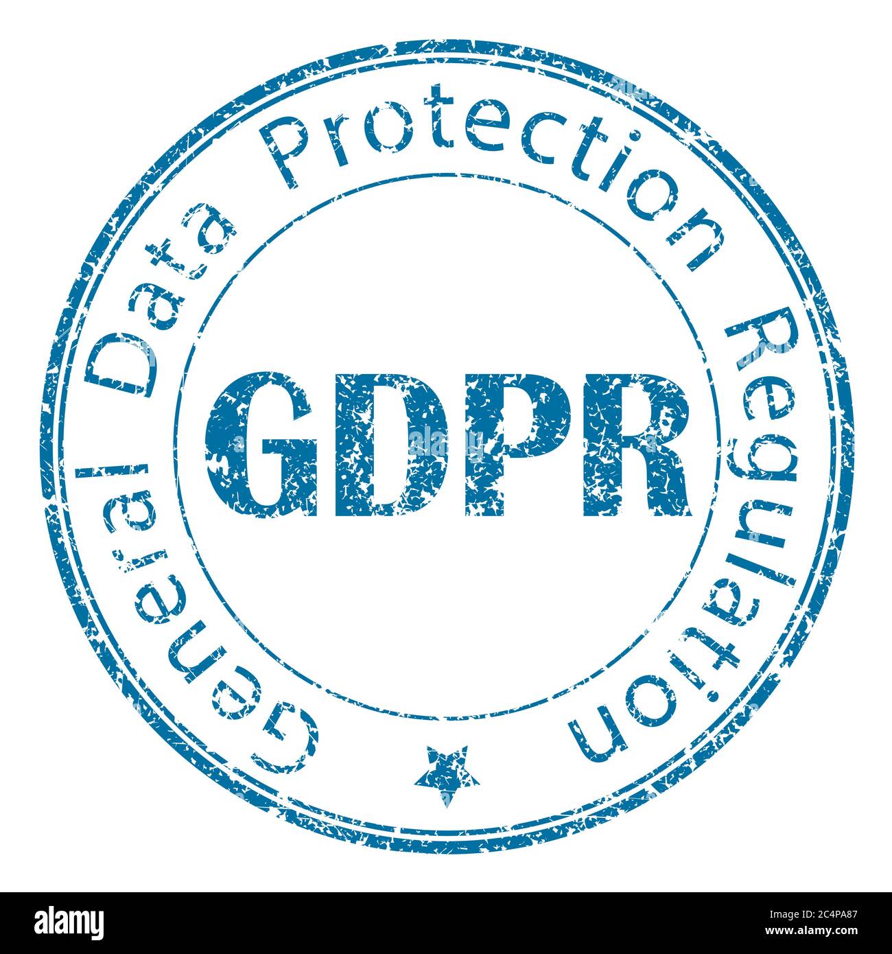 GDPR rubber stamp for your design. Stock Vector