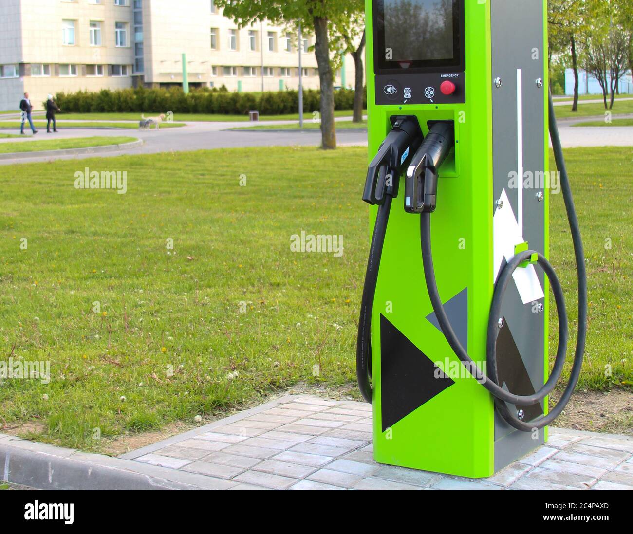 Charging stations for electric vehicles in the open Stock Photo Alamy