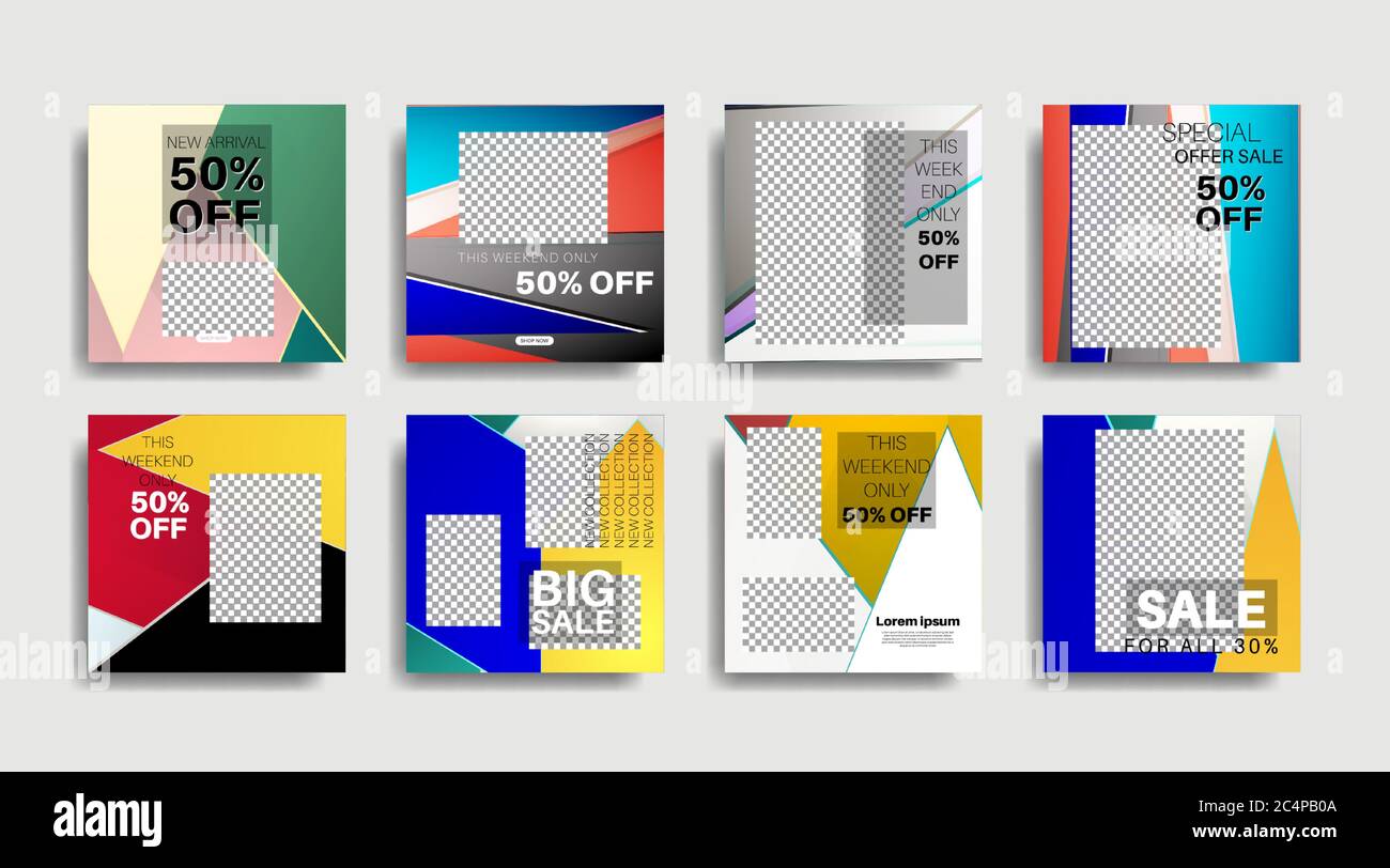 Modern promotion square web banner for social media . vector design ...