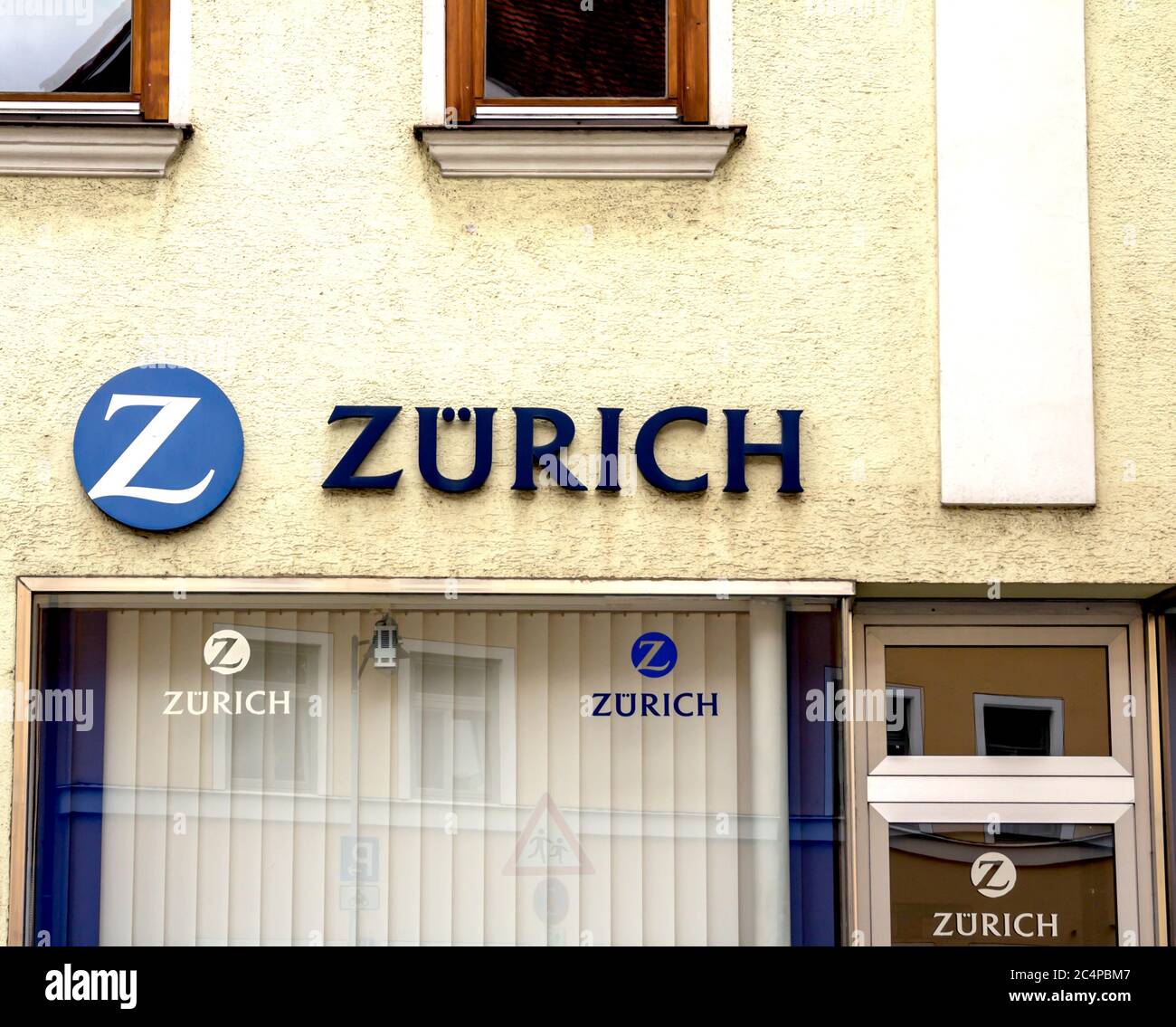Ingolstadt, Germany Zurich Insurance Group promotion on the top of a