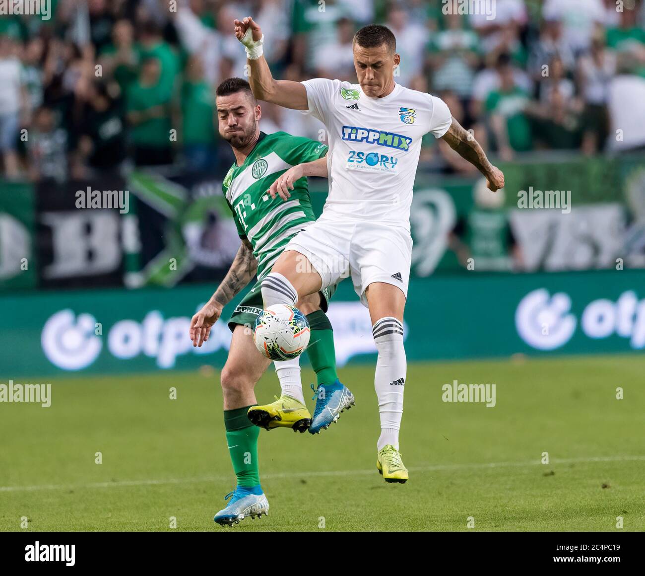 BUDAPEST, HUNGARY - MAY 27: (r-l) Endre Botka of Ferencvarosi TC