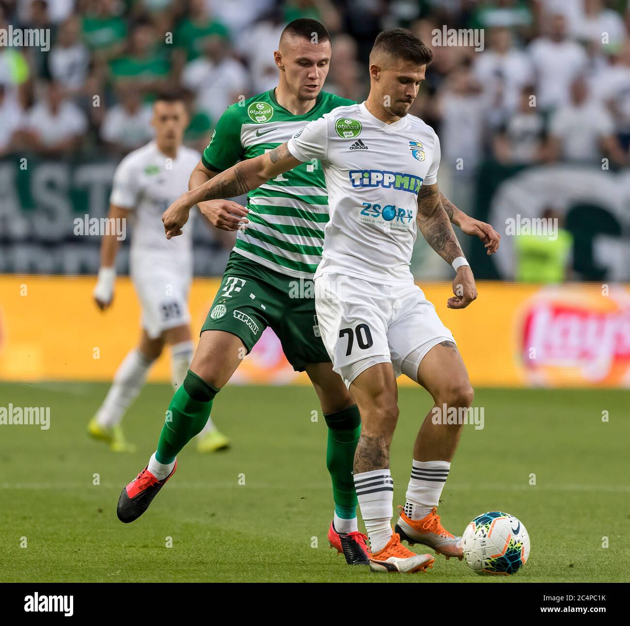 BUDAPEST, HUNGARY - FEBRUARY 19: Jose Marcos Marquinhos of Ferencvarosi TC  reacts during the Hungarian OTP Bank Liga match between MTK Budapest and Ferencvarosi  TC at Hidegkuti Nandor Stadium on February 19