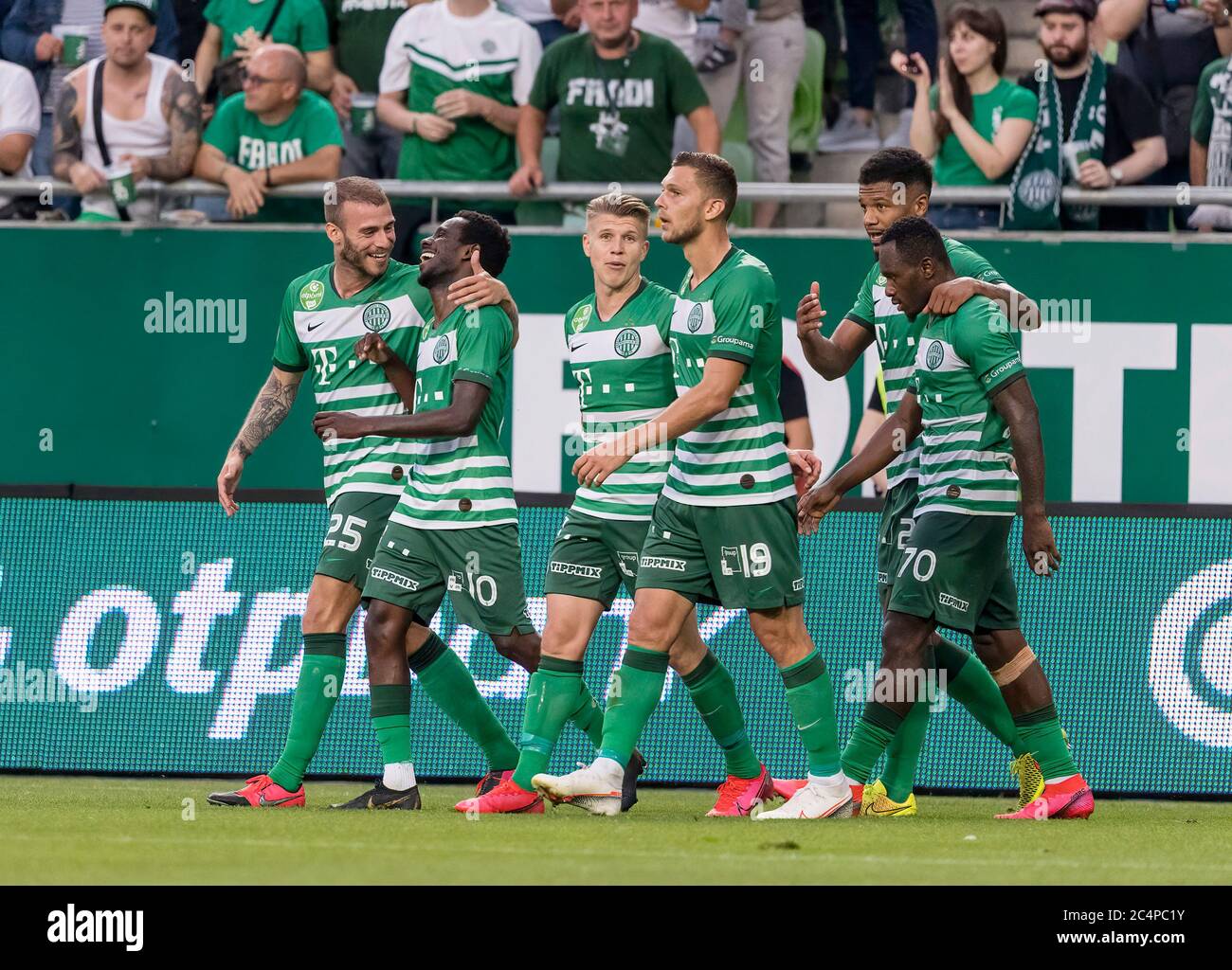 BUDAPEST, HUNGARY - FEBRUARY 15: (r-l) Kenneth Otigba of