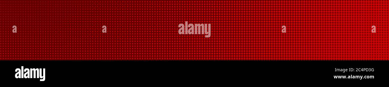 Abstract halftone gradient horizontal banner in red colors Stock Vector