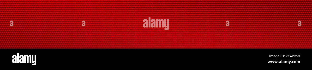 Abstract halftone gradient horizontal banner in red colors Stock Vector