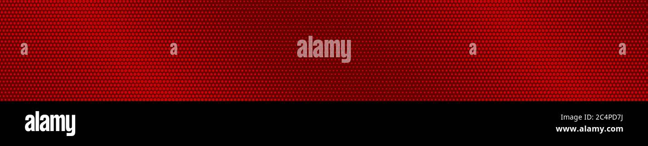 Abstract halftone gradient horizontal banner in red colors Stock Vector
