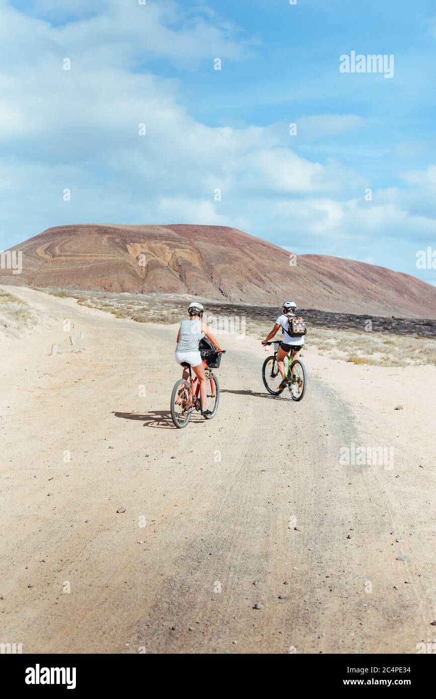 La Graciosa/Graciosa Island's highest point is part of Montana Pedro Barba (the peak is Agujas Grandes at 266m), Canary Islands, Spain Stock Photo