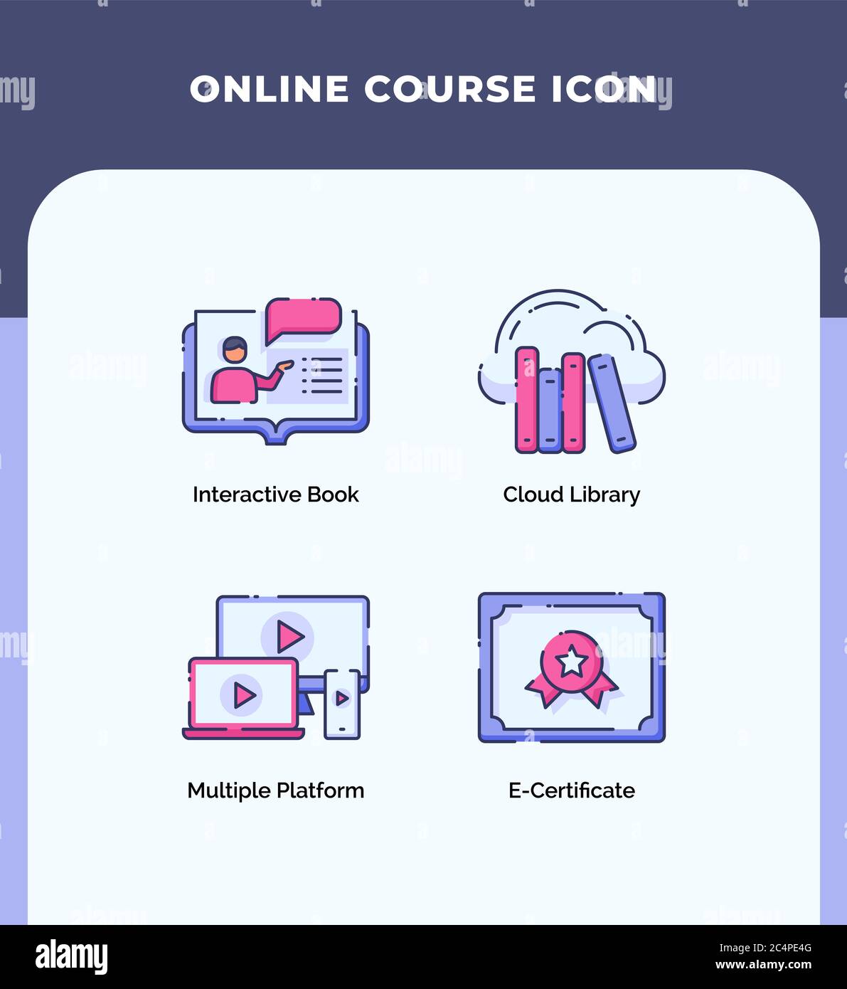 Interactive book learning icon hi-res stock photography and images - Alamy