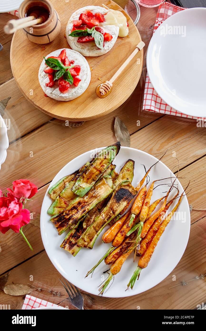 Vegetables served as horderves before dinner Stock Photo