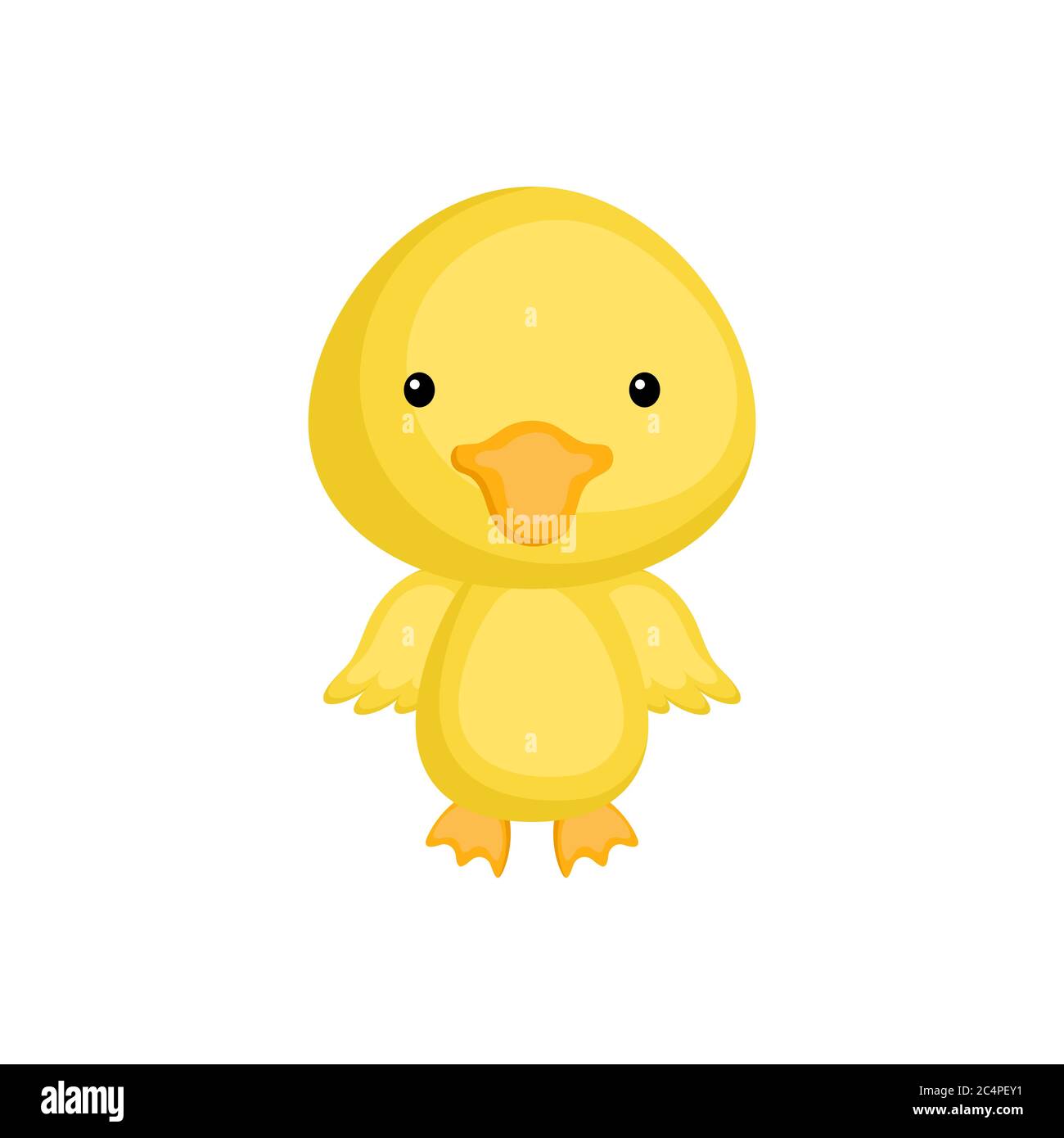 Cute funny baby duck isolated on white background. Adorable animal character  for design of album, scrapbook, card and invitation. Fun zoo Stock Vector  Image & Art - Alamy