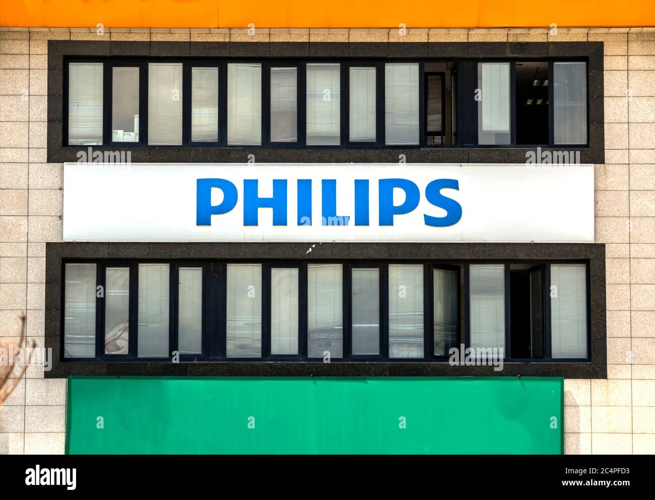 Ankara, Turkey : Philips company logo sign. Philips s a Dutch technology company headquartered in Amsterdam. Copenhagen, Denmark, Stock Photo