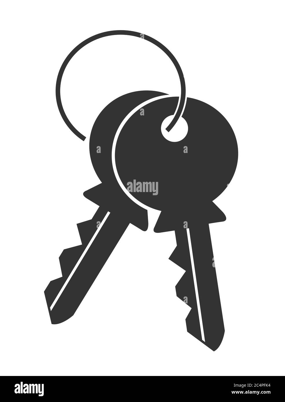 Logo flat simple silhouette isolated icon key on white background Stock ...
