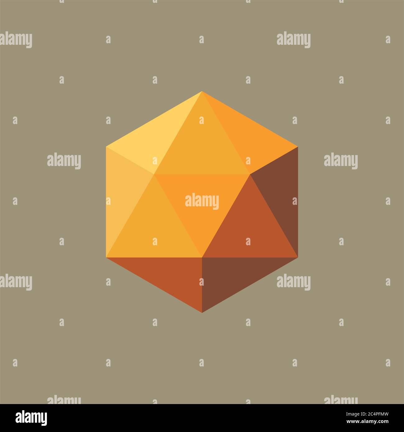 Color abstract shape with low-poly, polygonal triangular. Stock Vector