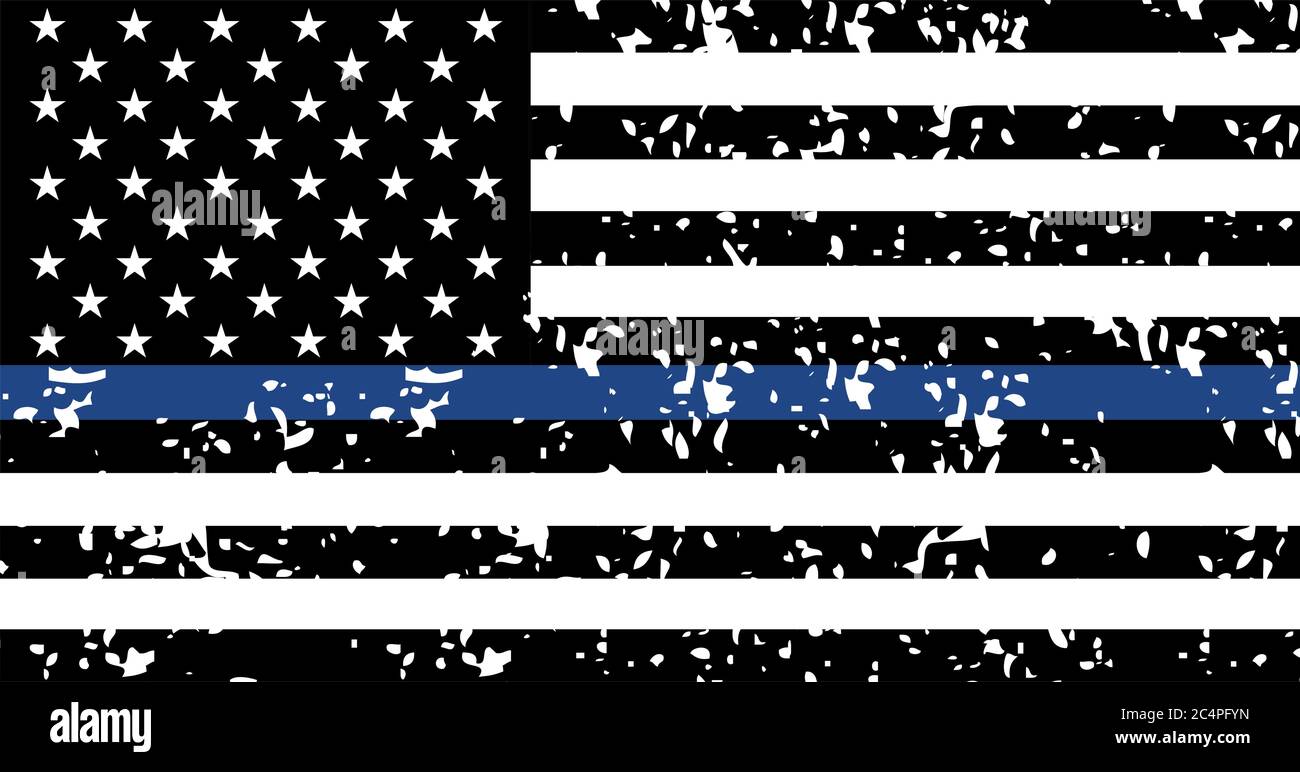 Blue Lives Matter Flag Police USA falg Stock Vector by vdovichenko  181257108