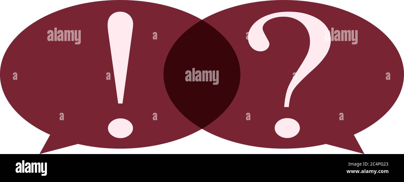 Speech Bubble with question mark and exclamation mark. Stock Vector