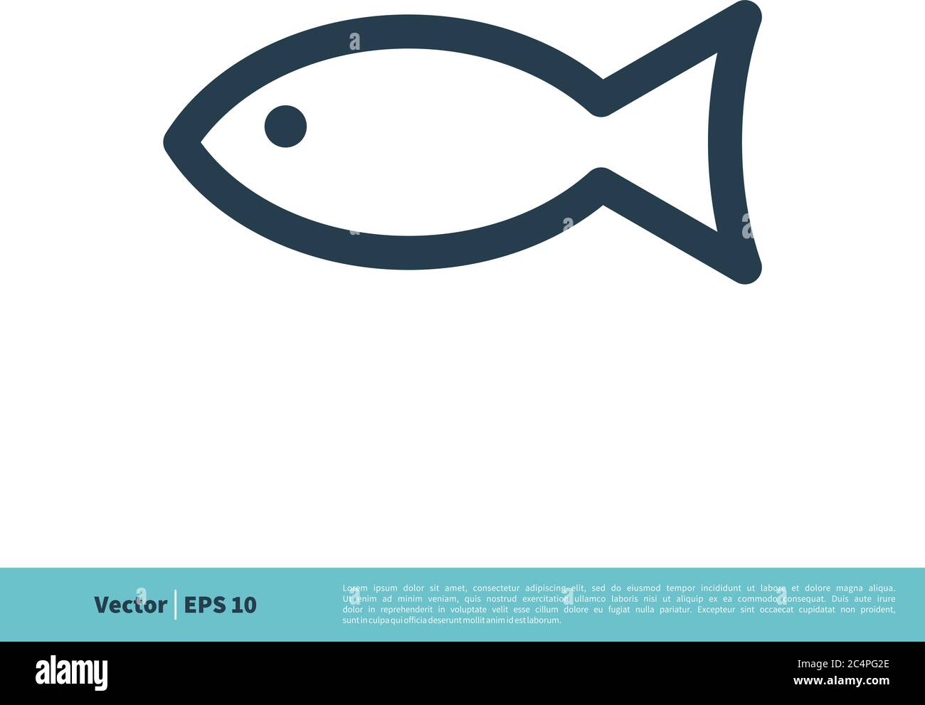 Simple Fish Line Icon Vector Logo Template Illustration Design. Vector ...