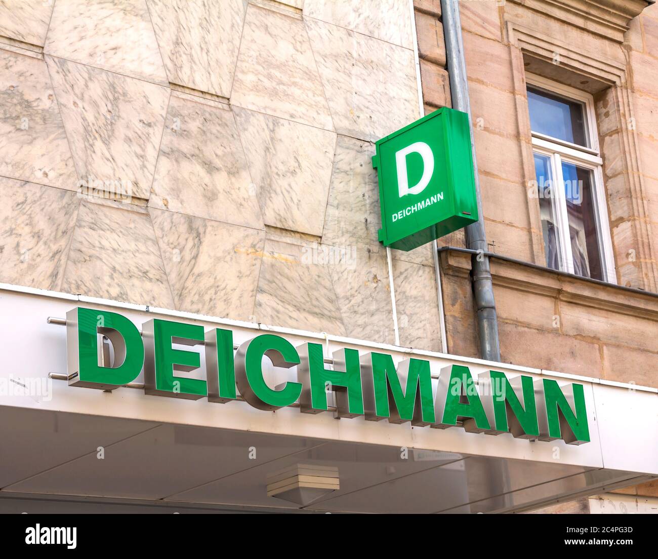 Germany: Deichmann logo on Deichmann major German shoe and sportswear retail chain Stock Photo - Alamy