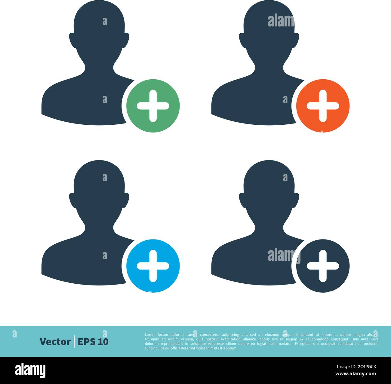 Avatar Profile Add Friend Icon Vector Logo Template Illustration Design ...
