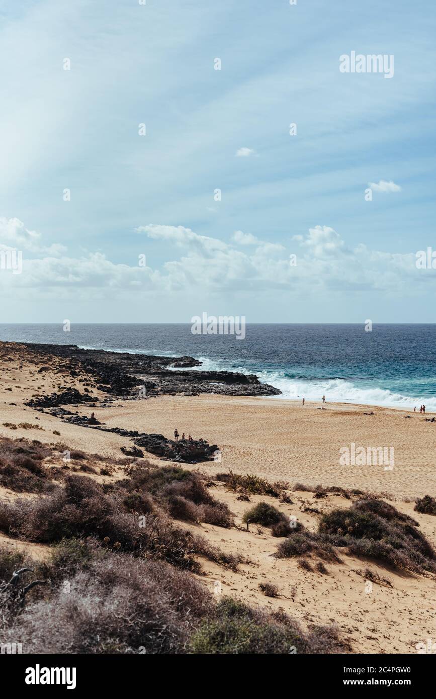 Playa De Las Conchas on the west coast of La Graciosa/Graciosa Island, Canary Islands, Spain Stock Photo