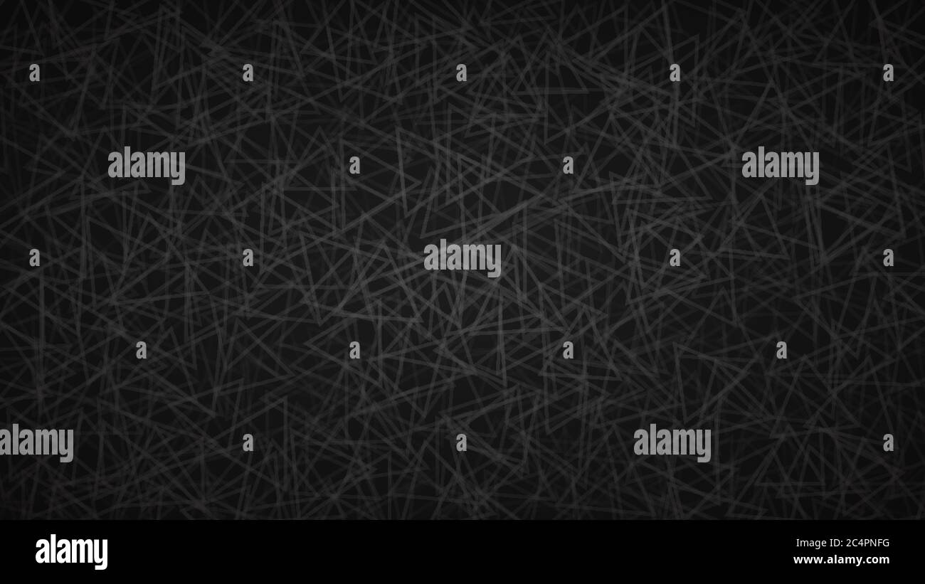 Abstract background of randomly arranged contours of triangles in black colors. Stock Vector