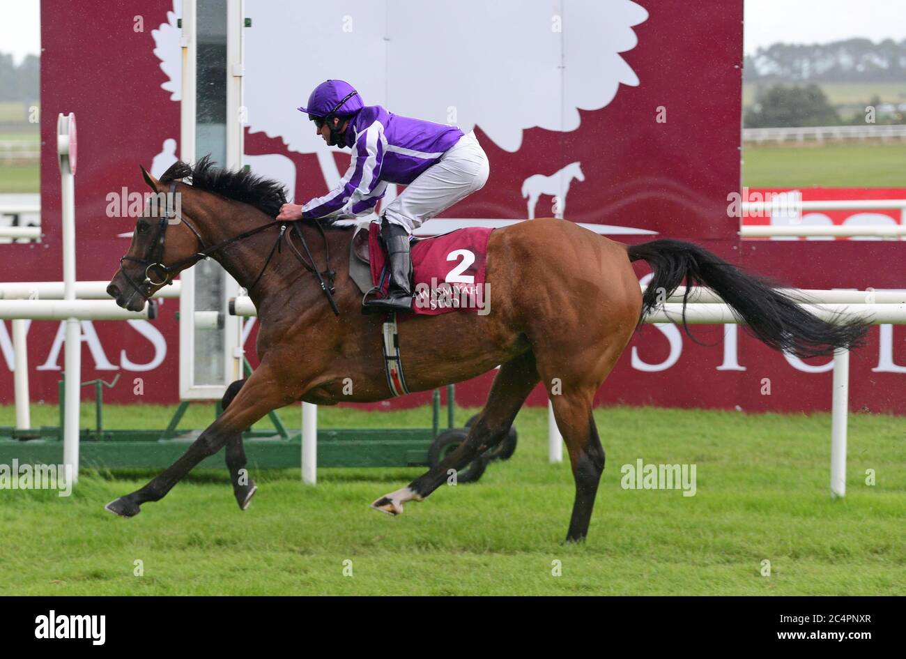 Magical and Seamus Heffernan win the Alwasmiyah Pretty Polly Stakes at Curragh Racecourse. Stock Photo