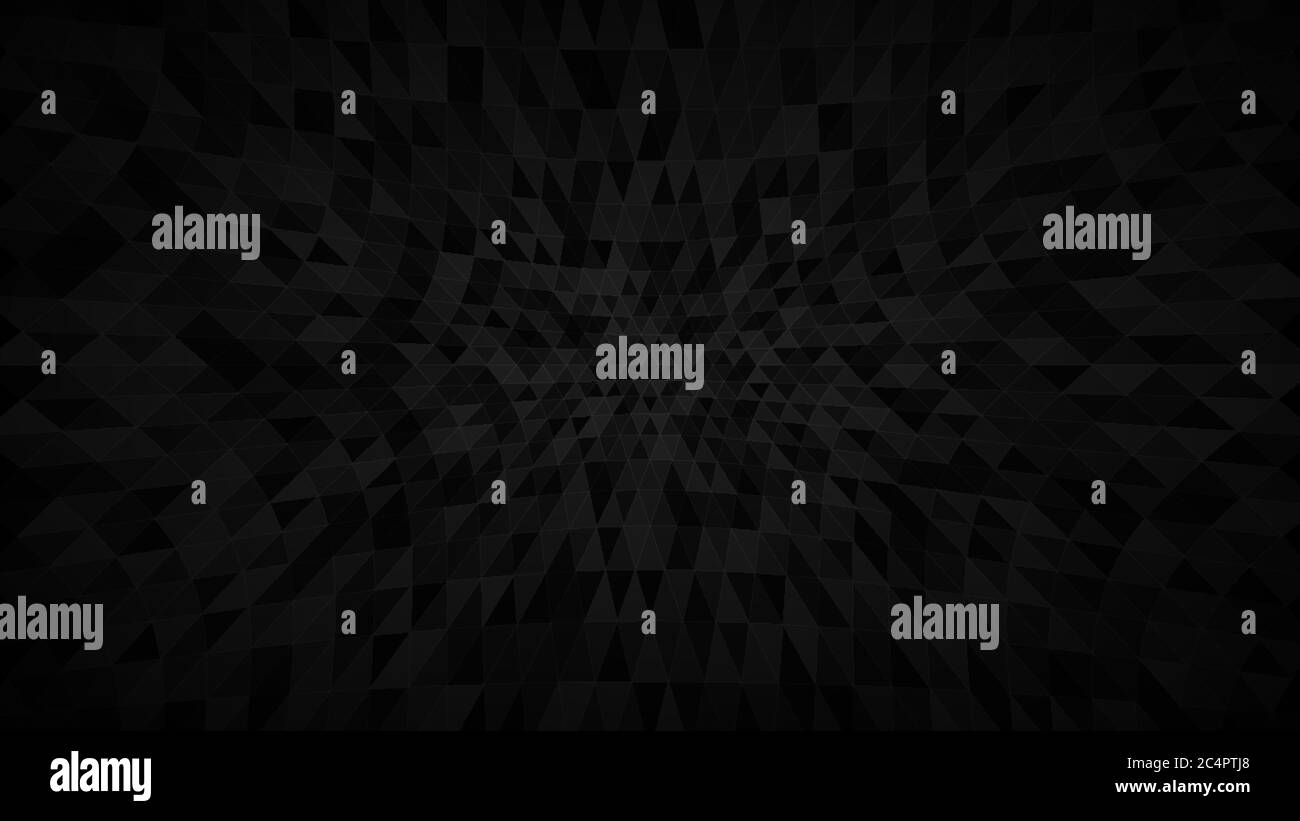 Abstract dark background of small triangles in shades of black and gray ...