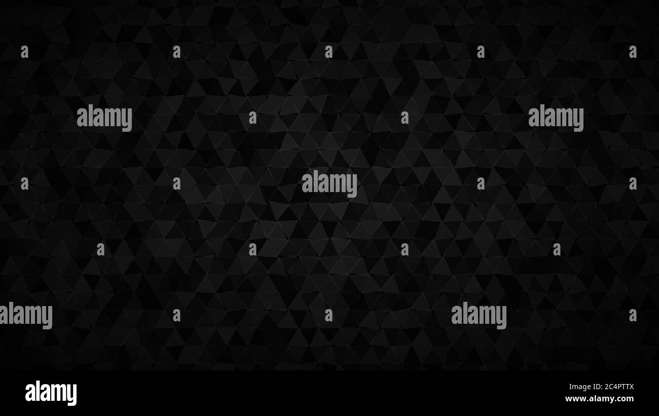 Abstract dark background of small triangles in shades of black and gray ...
