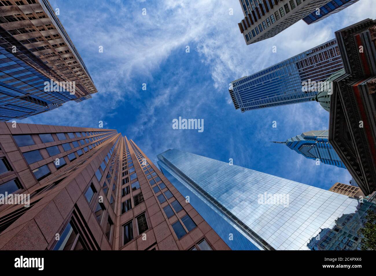 Tall Buildings of Downtown Philadelphia Stock Photo