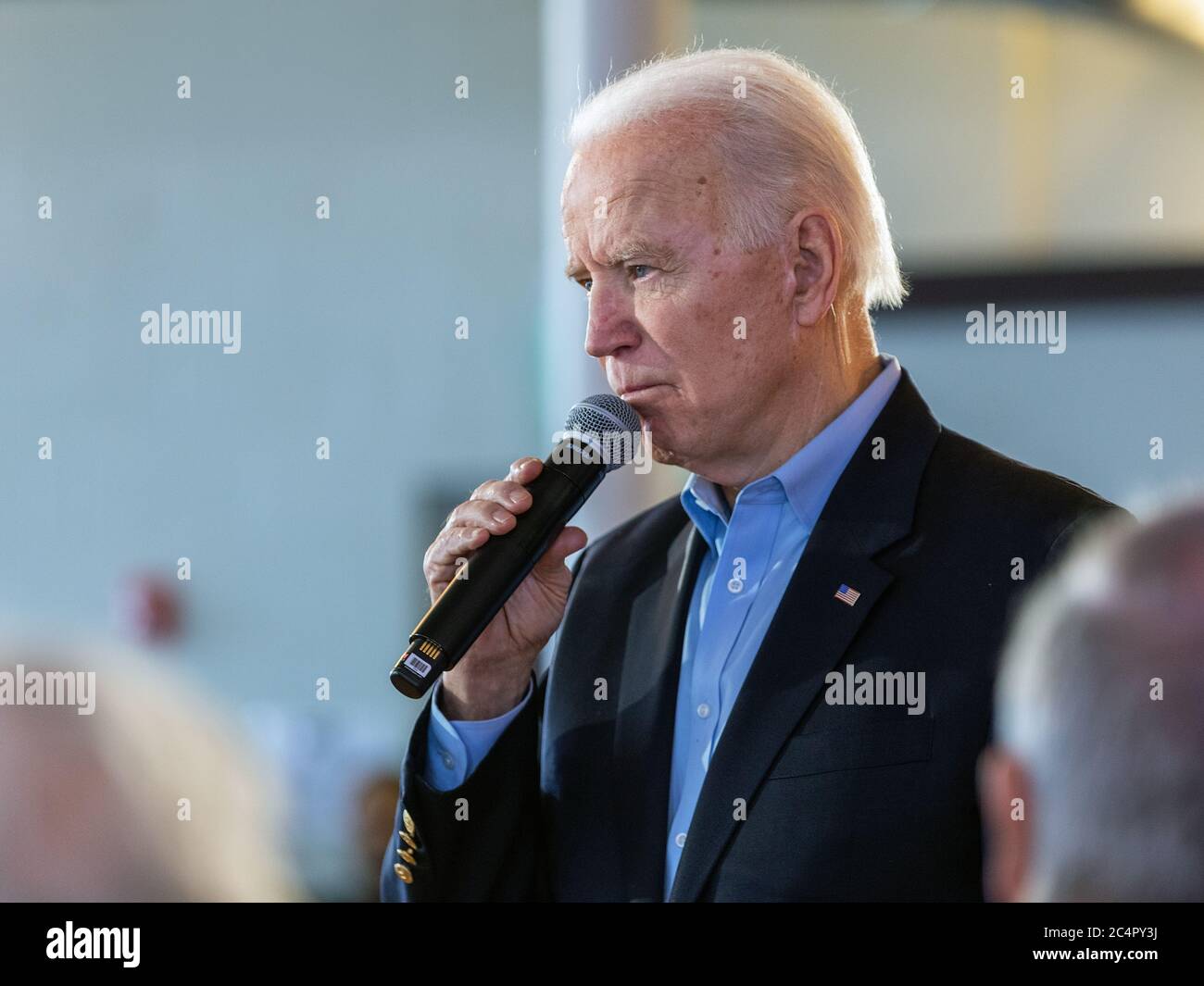 Former Vice President Joe Biden holding a presidential campaign rally ...