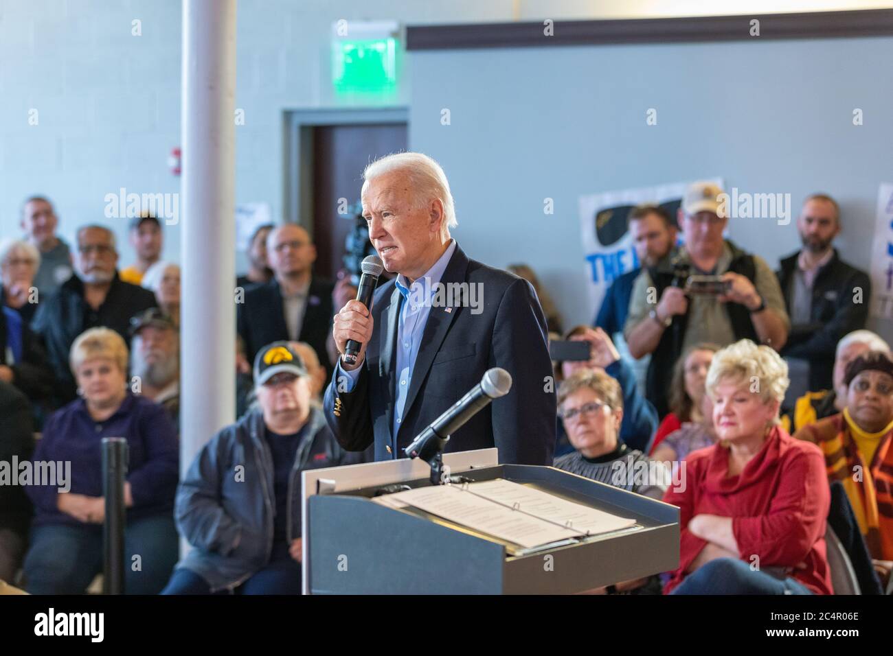 Former Vice President Joe Biden holding a presidential campaign rally ...