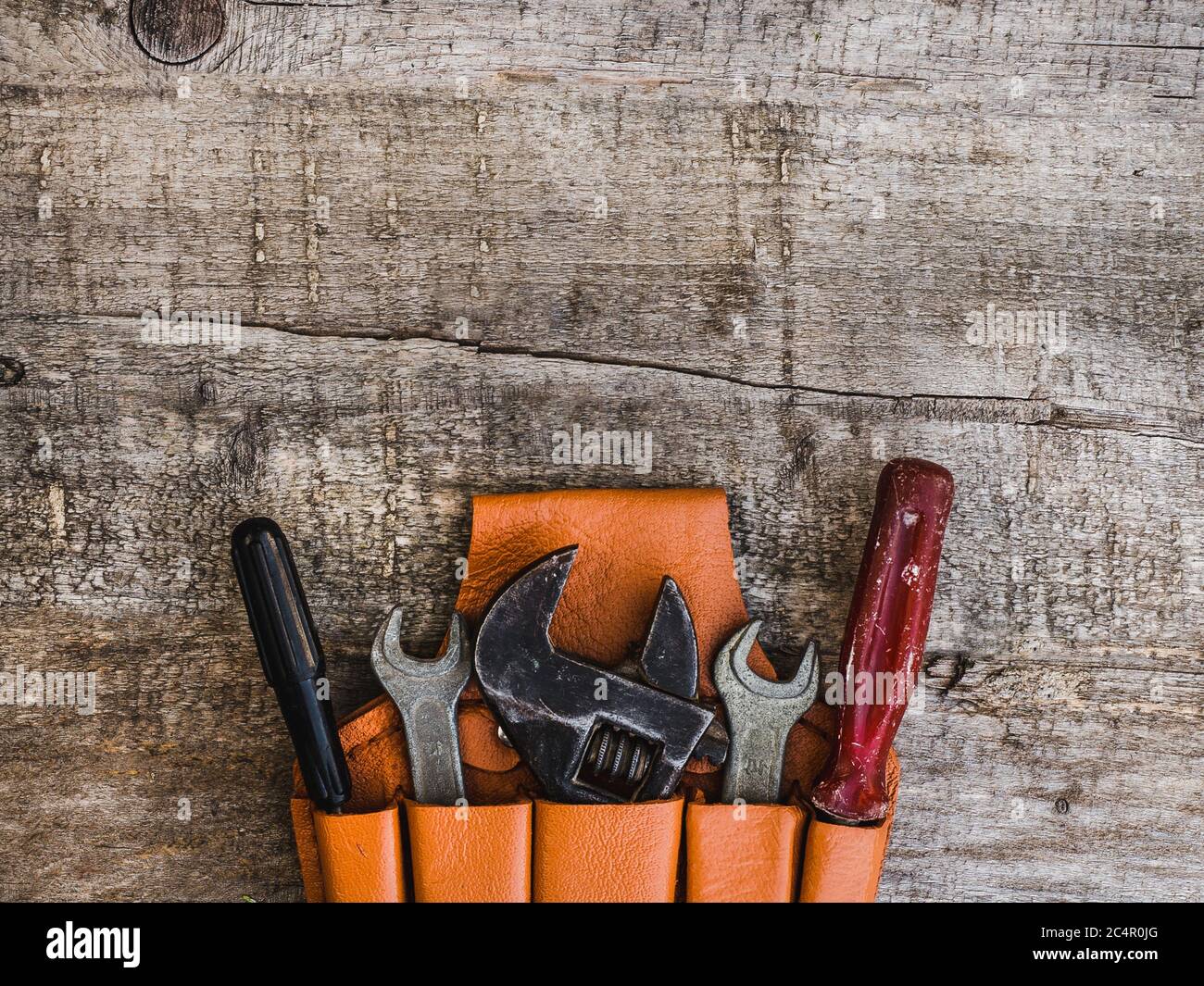 LABOR DAY. Hand tools lying on the table Stock Photo