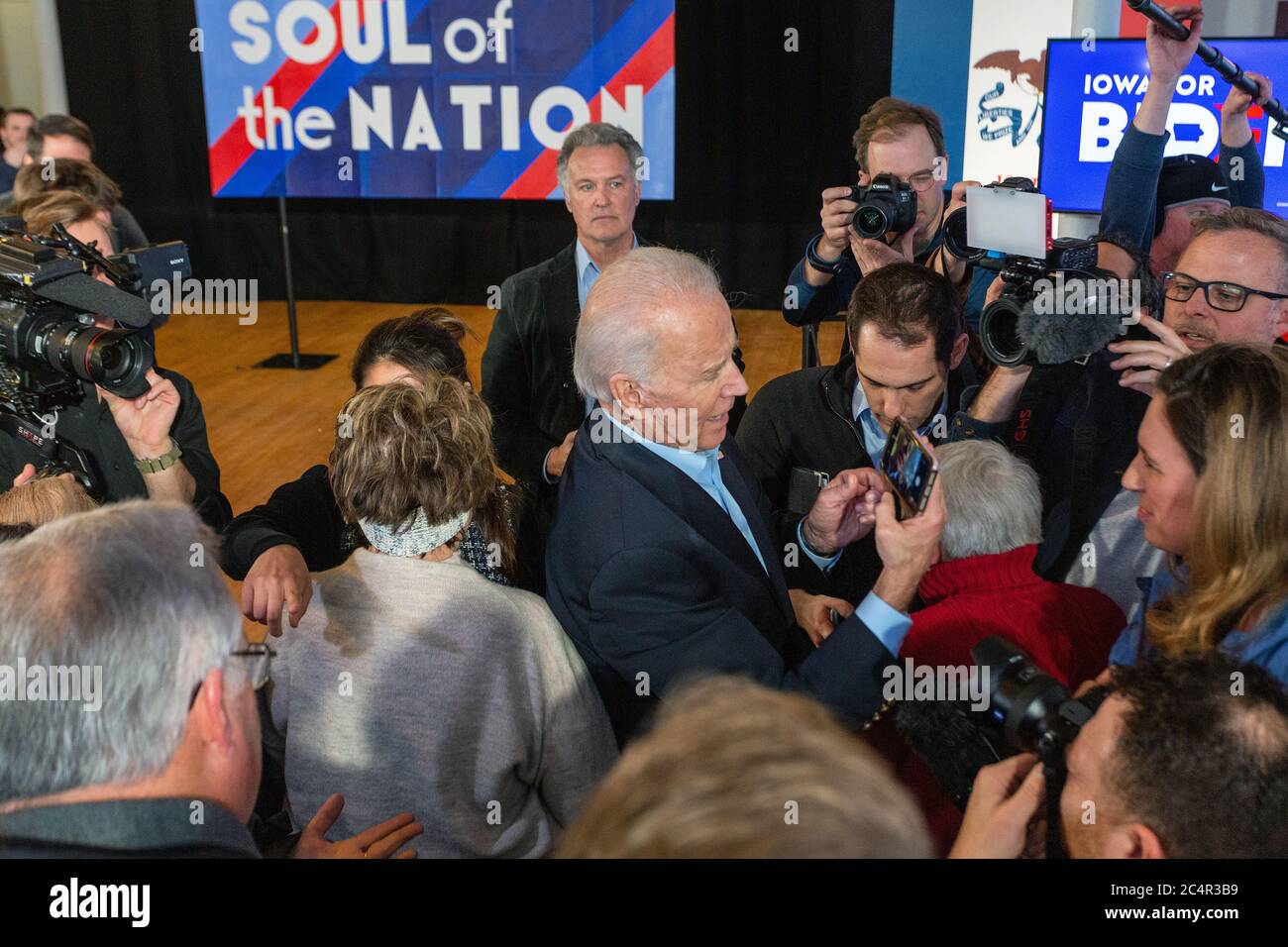 Former Vice President Joe Biden holding a presidential campaign rally ...
