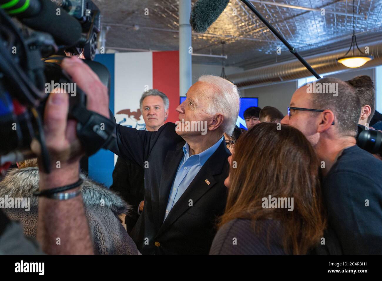 Former Vice President Joe Biden holding a presidential campaign rally ...