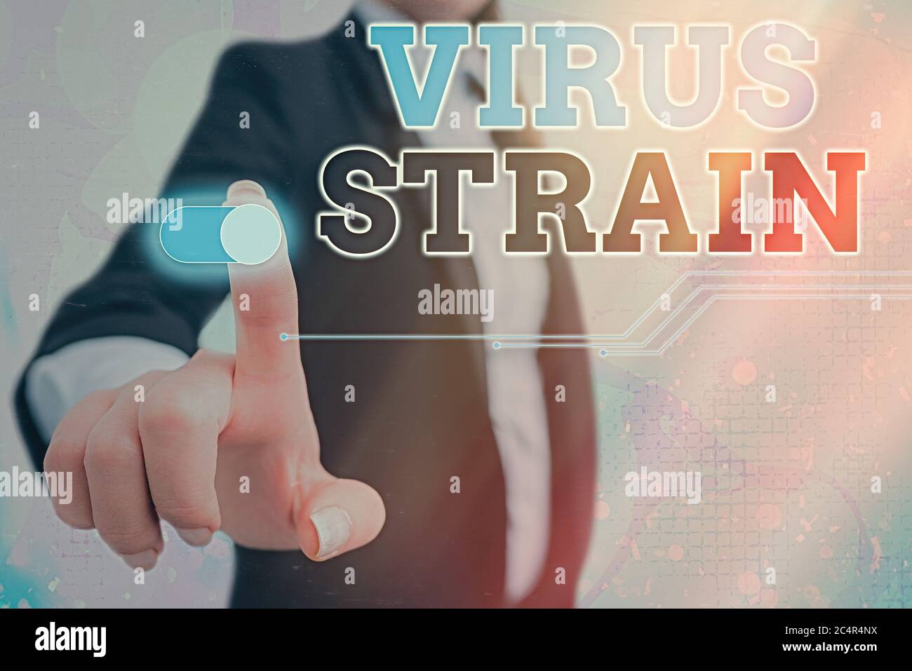 Conceptual hand writing showing Virus Strain. Concept meaning Another