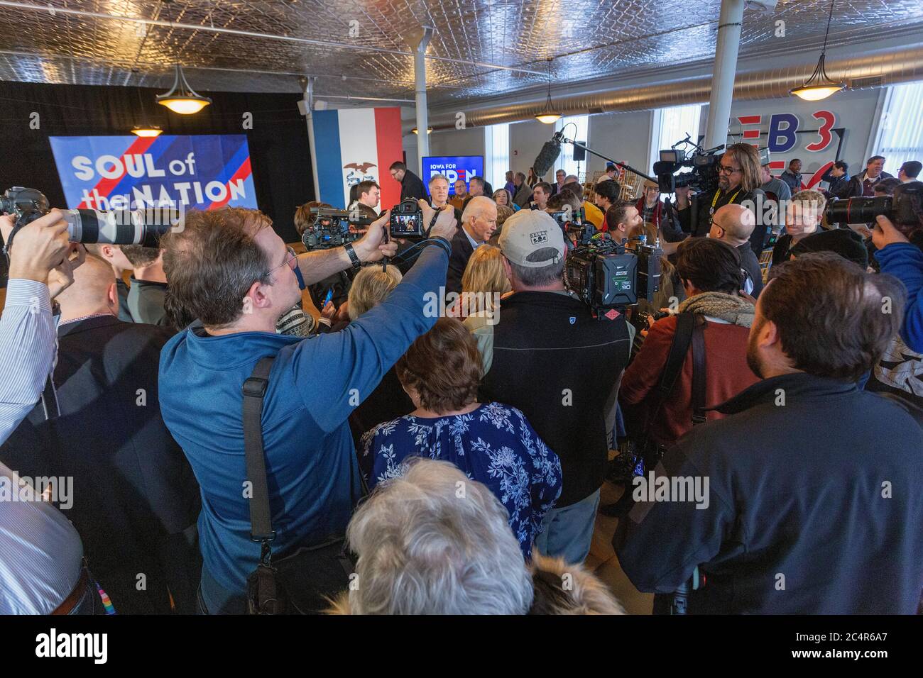 Former Vice President Joe Biden holding a presidential campaign rally ...