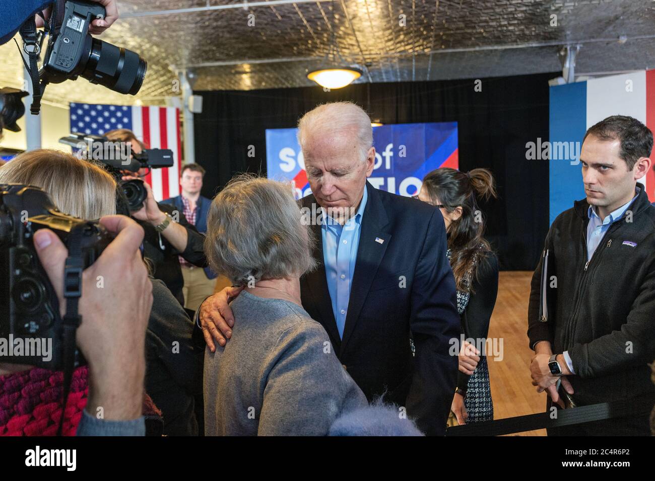 Former Vice President Joe Biden holding a presidential campaign rally ...