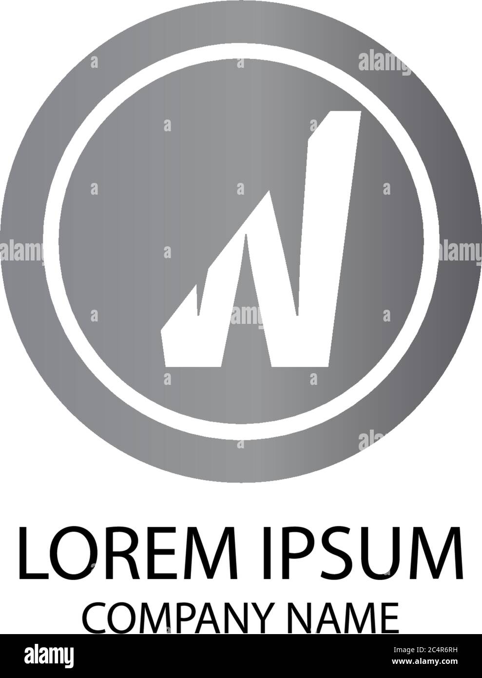 Modern circle minimalist W logo letter creative design concept Stock ...