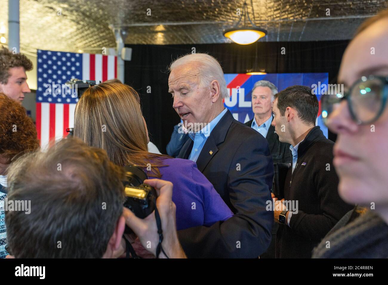 Former Vice President Joe Biden holding a presidential campaign rally ...