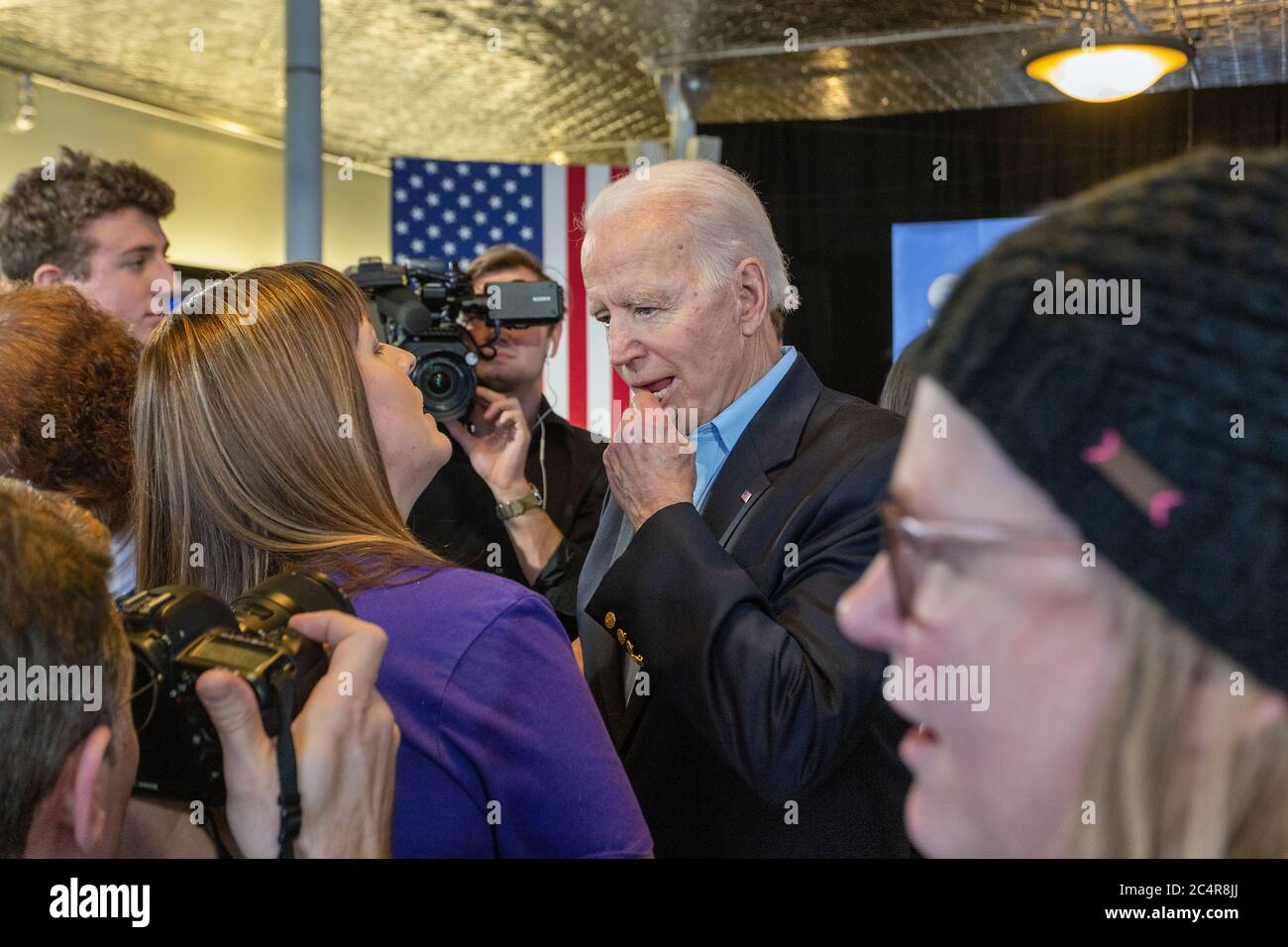 Former Vice President Joe Biden holding a presidential campaign rally ...