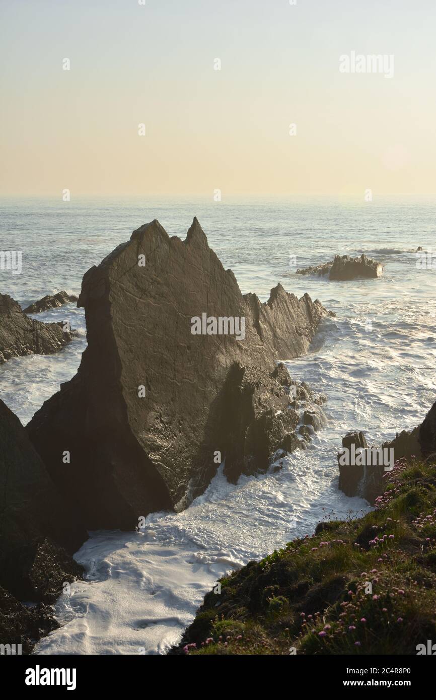 North devon coast rock formation hi-res stock photography and images ...