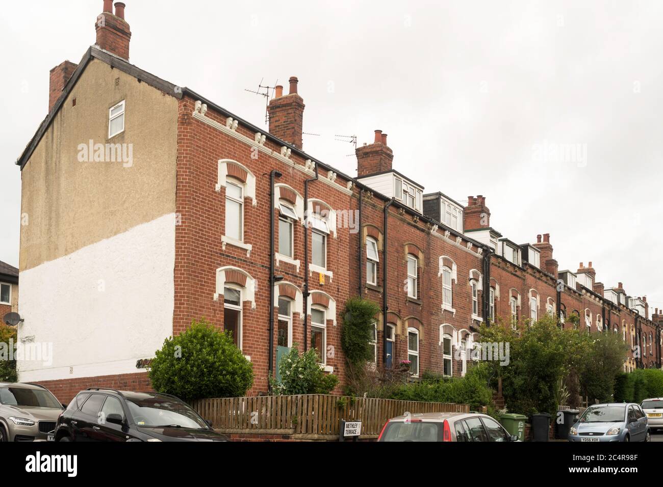 Back to back terraced houses in Methley Terrace, Chapel Allerton, Leeds, Yorkshire, England, UK Stock Photo