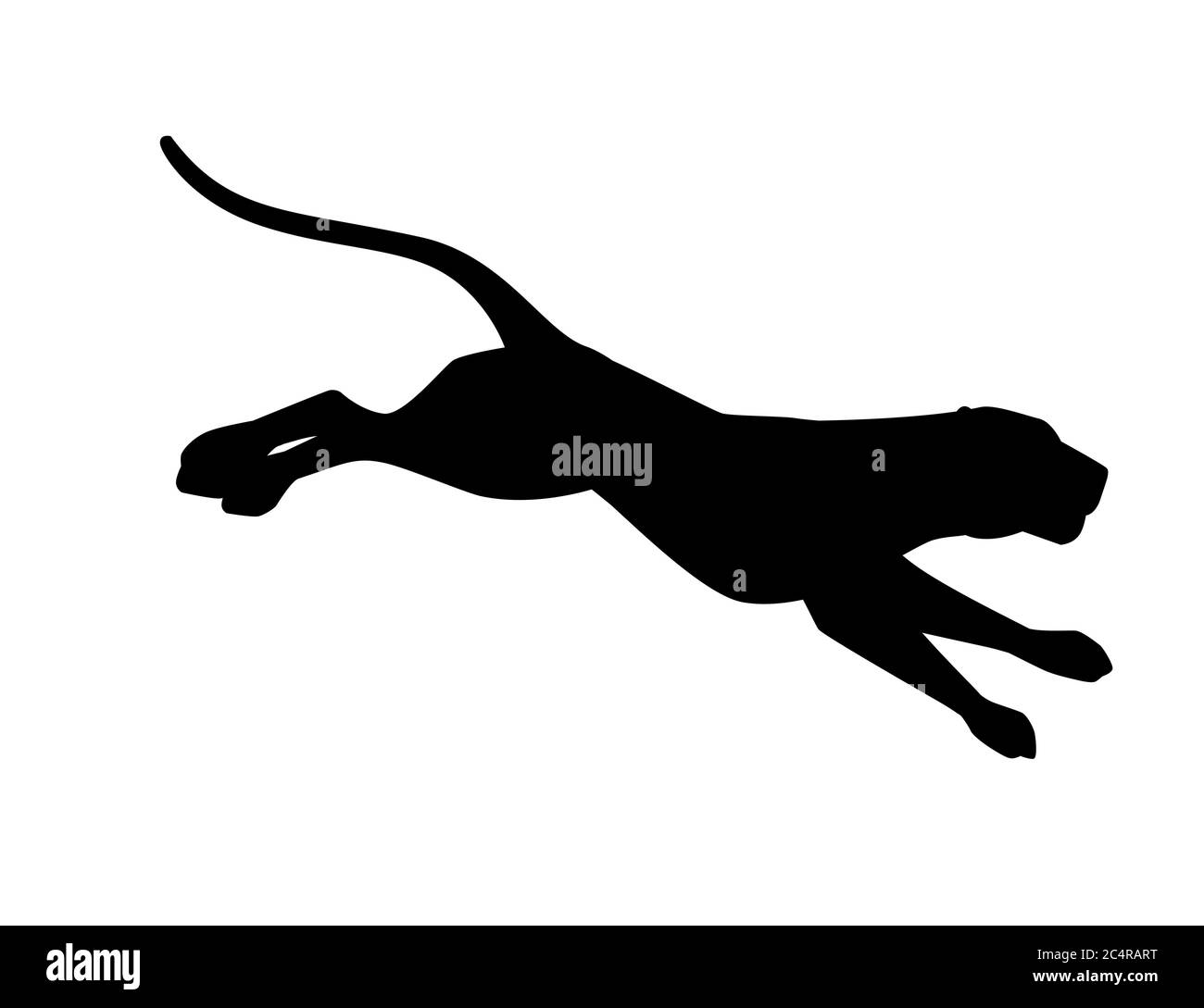 Running Lioness Silhouette