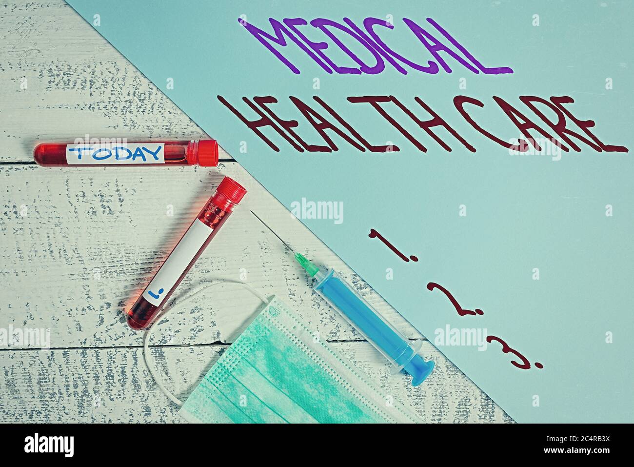 Handwriting text writing Medical Health Care. Conceptual photo ...