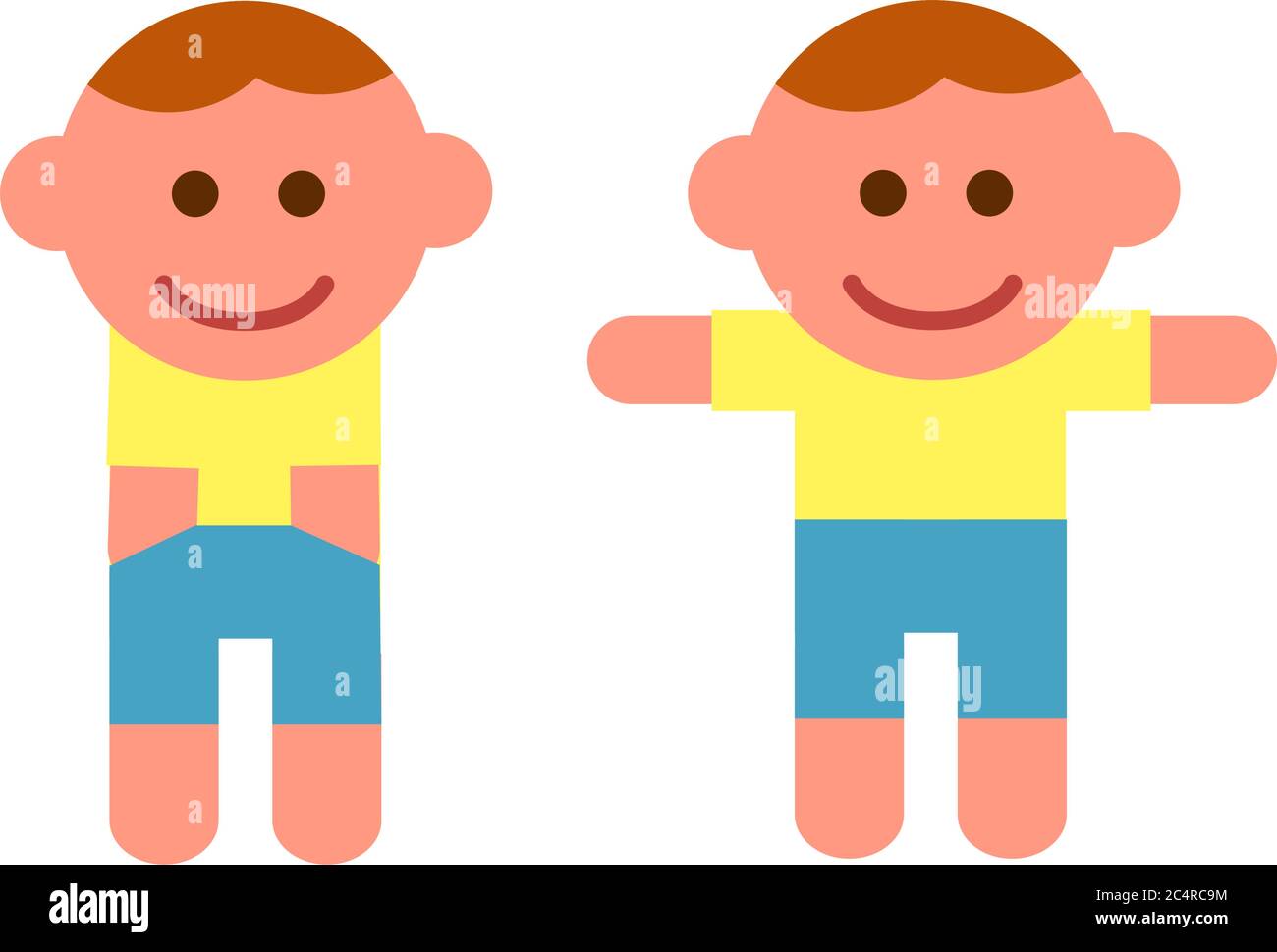 little-boy-in-a-flat-style-stock-vector-image-art-alamy