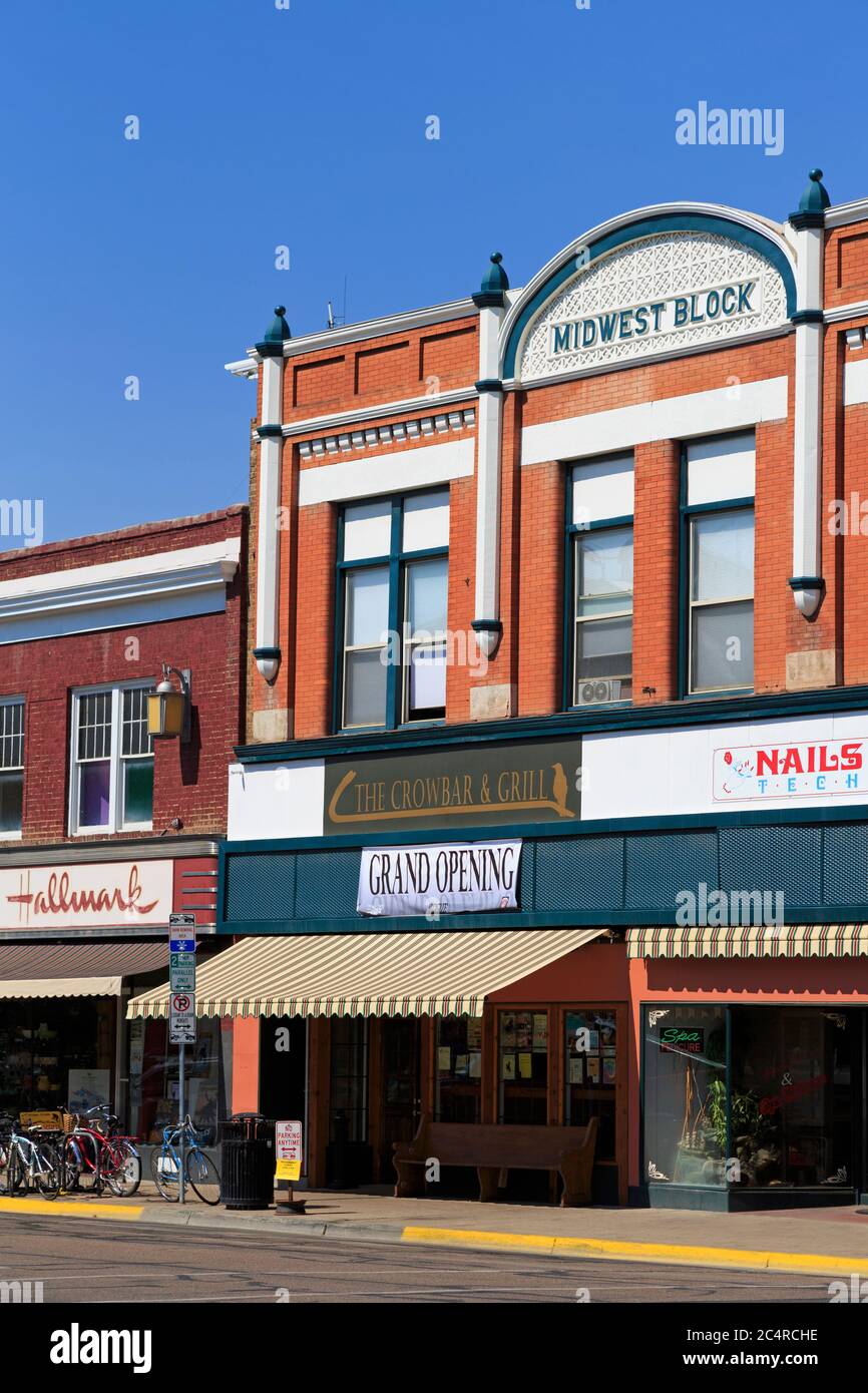 Downtown stores in Laramie,Wyoming,USA Stock Photo Alamy